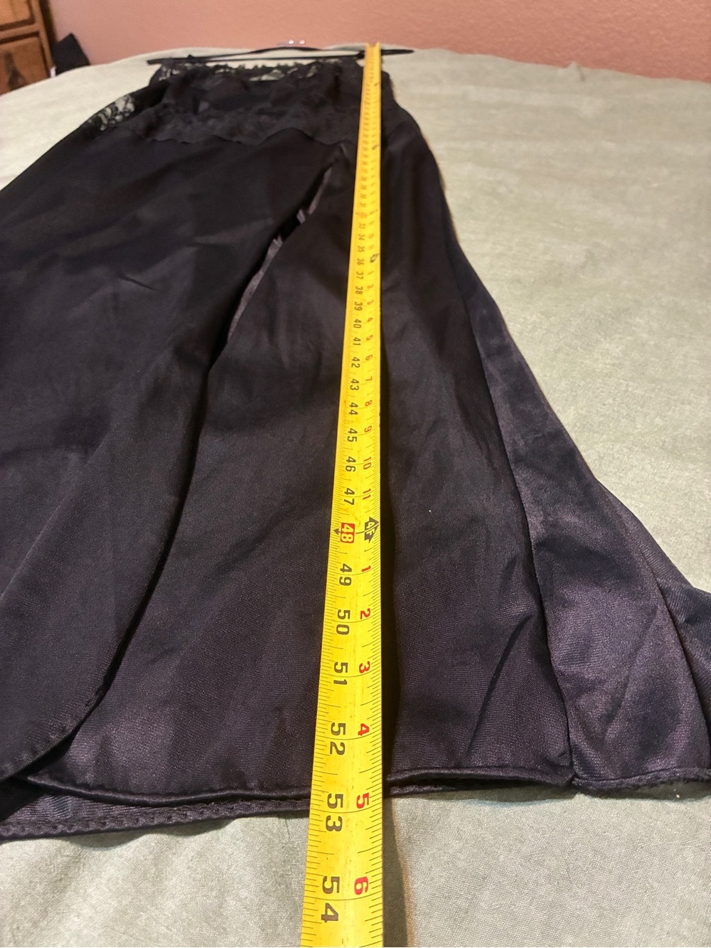 Vintage Wondermaid High Slit Maxi Slip Dress Nightgown - Picture 10 of 10